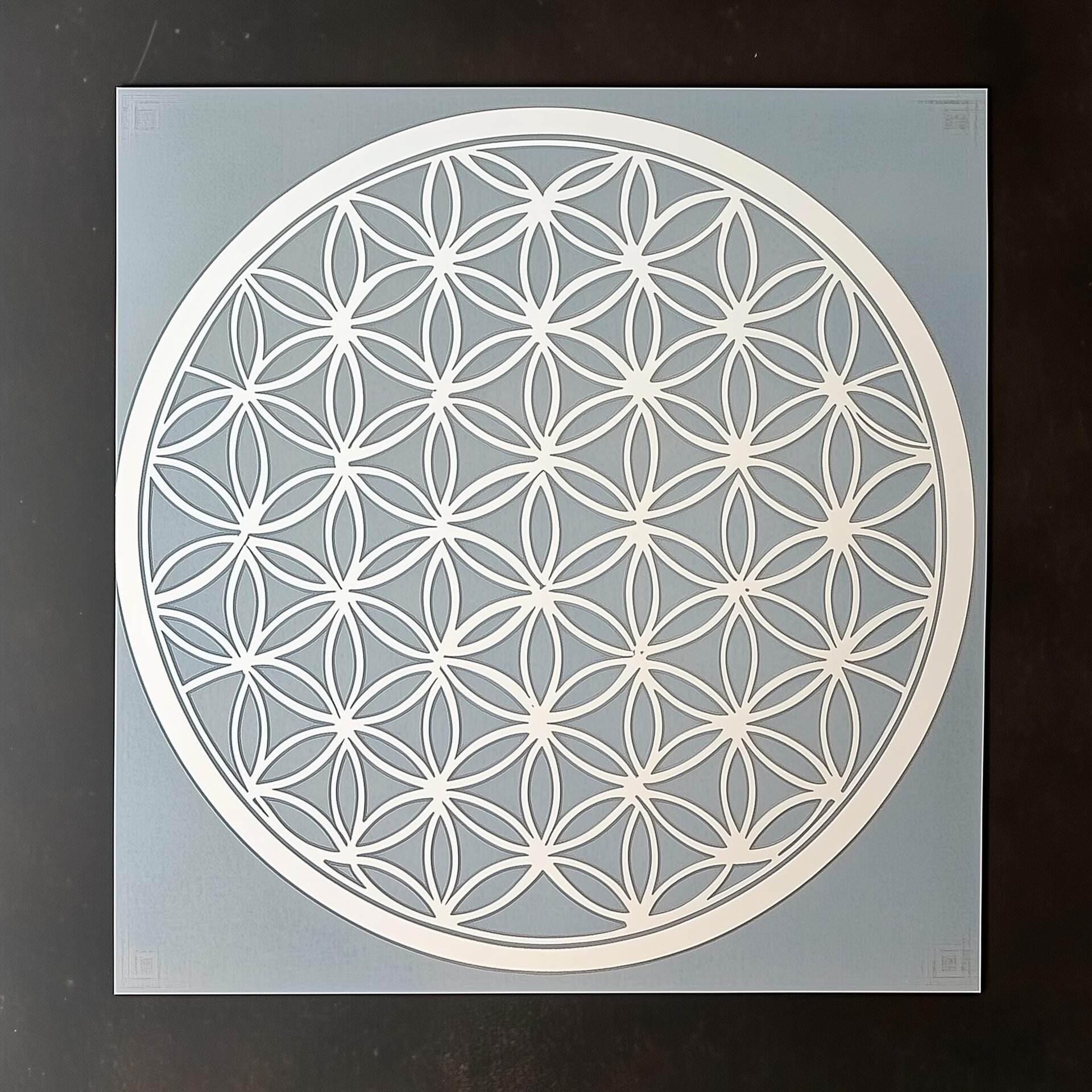 Pochoir Fleur de Vie | Pochoir de Géométrie Sacrée Imprimé en 3D | Pochoir DIY pour Peinture Murale