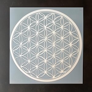 Pochoir Fleur de Vie | Pochoir de Géométrie Sacrée Imprimé en 3D | Pochoir DIY pour Peinture Murale