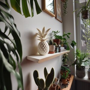 Urne Commémorative Ananas Géométrique | Boîte à Cendres Souvenir Imprimée en 3D | Décoration Moderne pour Hommage et Étagère d'Intérieur