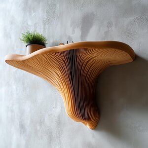 Étagère Champignon Imprimée en 3D | Étagère Murale Flottante Décoration Murale Organique | Accent Nature pour la Maison, Étagère Murale Moderne
