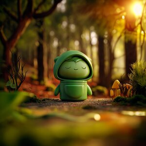 Urne Funéraire Esprit de la Forêt avec Couvercle | Contenant Souvenir Imprimé en 3D pour Cendres d'Animaux, Décoration d'Étagère Forestière, Cadeau Hommage et Présentoir
