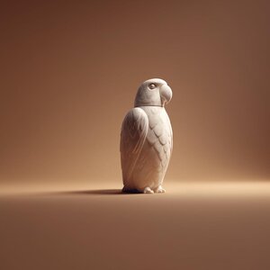Urne Commémorative Perroquet avec Couvercle | Urne Funéraire Imprimée en 3D pour Cendres d'Animaux, Décoration d'Étagère Souvenir pour Oiseaux