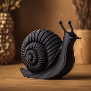 Sculpture Escargot Décoration d'Étagère | Figurine Animale en Spirale Imprimée en 3D pour Présentation Moderne, Accent de Bureau et Décoration de Bibliothèque, Idée Cadeau