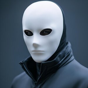 Masque blanc vierge | Masque minimaliste pour cosplay | Masque à peindre imprimé en 3D pour Halloween, théâtre, bals masqués et séances photo