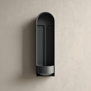 Étagère Murale Niche Arquée avec Bol | Organiseur Mural Flottant Minimaliste Imprimé en 3D | Décoration Murale Sculpturale Moderne pour Clés et Bijoux d'Entrée