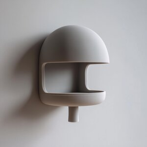 Étagère Murale Champignon | Étagère Flottante Minimaliste Imprimée en 3D avec Niche à Canopée Fendue | Décoration Murale Sculpturale pour Plantes, Cristaux, Clés