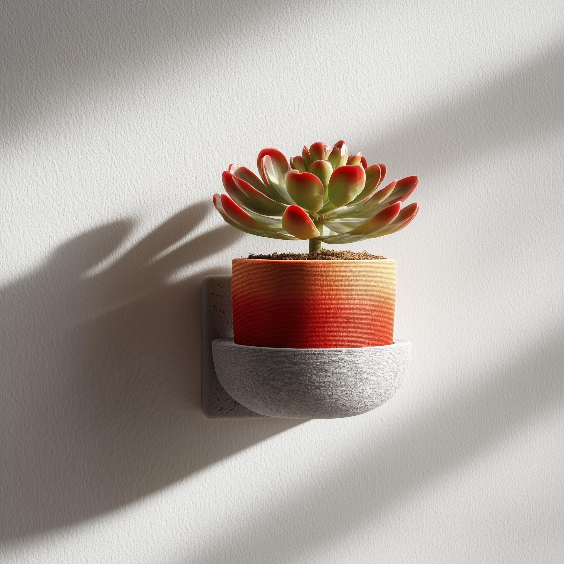 3D Printed Mug Flowerpot Shelf | Decorative Wall Mounted Shelf | Modern Shelf for Plants