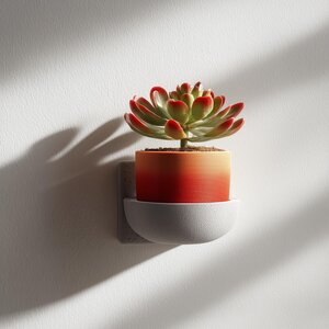 Étagère pot de fleurs tasse imprimée en 3D | Étagère murale décorative | Étagère moderne pour plantes