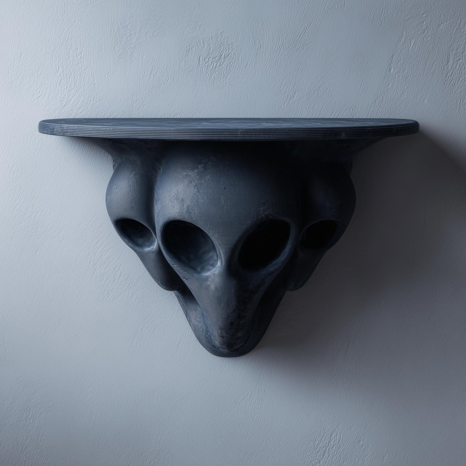 Étagère Murale Tête d'Alien Imprimée en 3D | Étagère Flottante Horreur Sci-Fi | Décoration UFO Dark Fantasy pour Salle de Jeux, Man Cave ou Intérieur Moderne