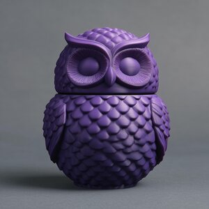 Urne Commémorative Hibou avec Couvercle | Urne Funéraire Imprimée en 3D pour Cendres d'Animaux, Décoration d'Étagère Apaisante et Accent Cosy pour la Maison