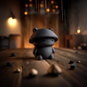 Urne Commémorative Créature Champignon avec Couvercle | Urne Funéraire pour Cendres d'Animaux Imprimée en 3D, Décoration Fantastique pour Étagère et Hommage