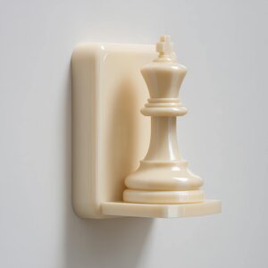 Étagère Murale Roi des Échecs Imprimée en 3D | Étagère Flottante Classique | Décoration Jeu d'Échecs Minimaliste pour Bureau, Étude, Bibliothèque ou Salle de Jeux