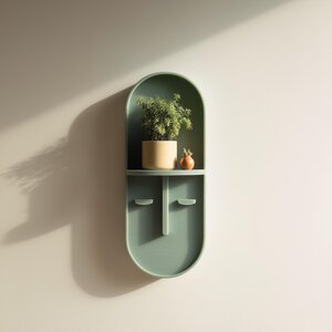 Décoration Étagère Murale Arquée Minimaliste | Étagère Niche Moderne Imprimée en 3D | Organiseur Vertical Style Scandinave pour Intérieurs Contemporains