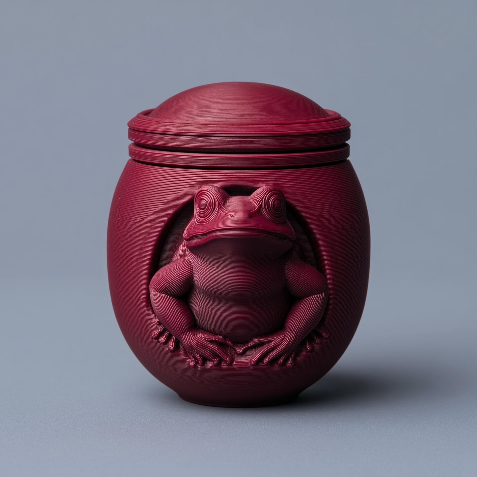 Urne pour Cendres d'Animal Grenouille | Souvenir Commémoratif Imprimé en 3D pour Tout Animal | Décor d'Urne Funéraire Sculpturale Moderne, Cadeau de Sympathie pour Deuil Animal, Étagère Commémorative