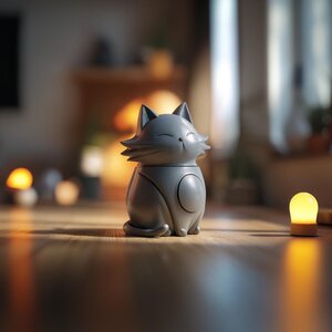 Urne Funéraire Chat avec Couvercle | Boîte Souvenir Cendres d'Animal Imprimée en 3D pour Hommage, Cadeau et Décoration en Mémoire d'un Chat