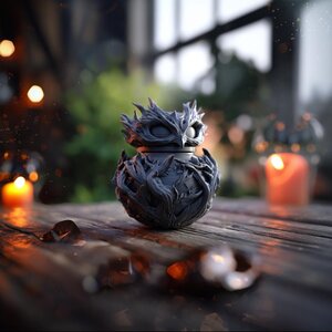Urne Commémorative Corbeau Dark Fantasy avec Couvercle | Contenant Souvenir pour Cendres d'Animaux Imprimé en 3D pour Décor Gothique et Hommage