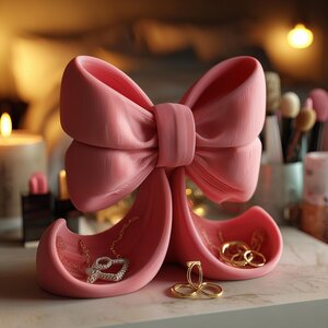 Range-Bijoux Nœud | Support à Bagues en Forme de Nœud | Présentoir à Boucles d'Oreilles Imprimé en 3D