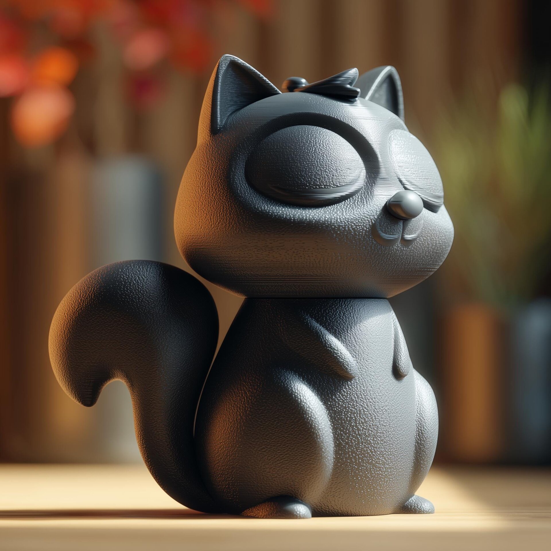 Urne Funéraire Écureuil avec Couvercle | Boîte Souvenir Cendres d'Animal Imprimée en 3D pour Hommage et Décoration en Mémoire d'un Petit Animal