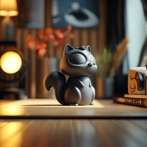 Urne Funéraire Écureuil avec Couvercle | Boîte Souvenir Cendres d'Animal Imprimée en 3D pour Hommage et Décoration en Mémoire d'un Petit Animal