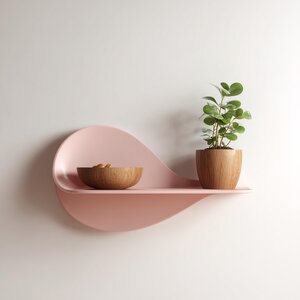 Étagère Murale Décorative Imprimée en 3D | Étagère Ondulée Abstraite | Étagère Moderne pour Plantes