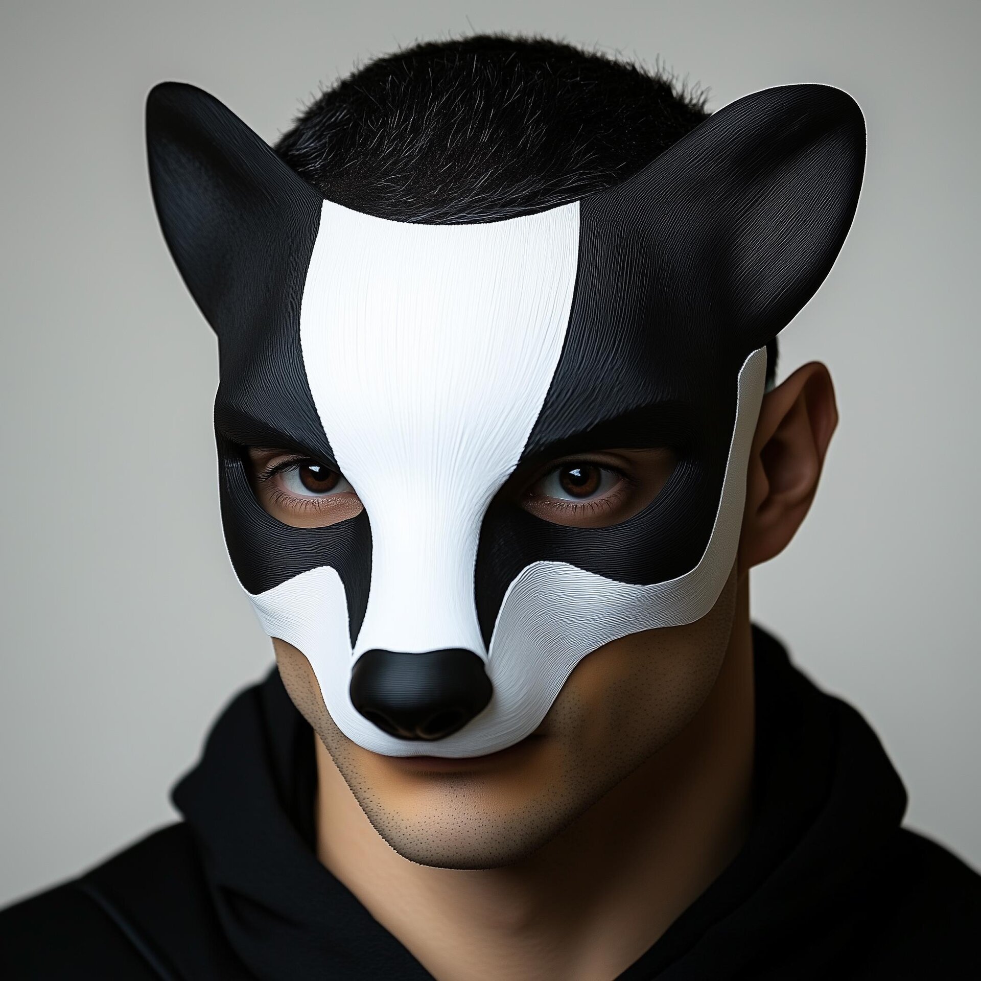 Masque de Blaireau | Masque de Cosplay Animal | Masque de Costume d'Halloween Créature des Bois Imprimé en 3D