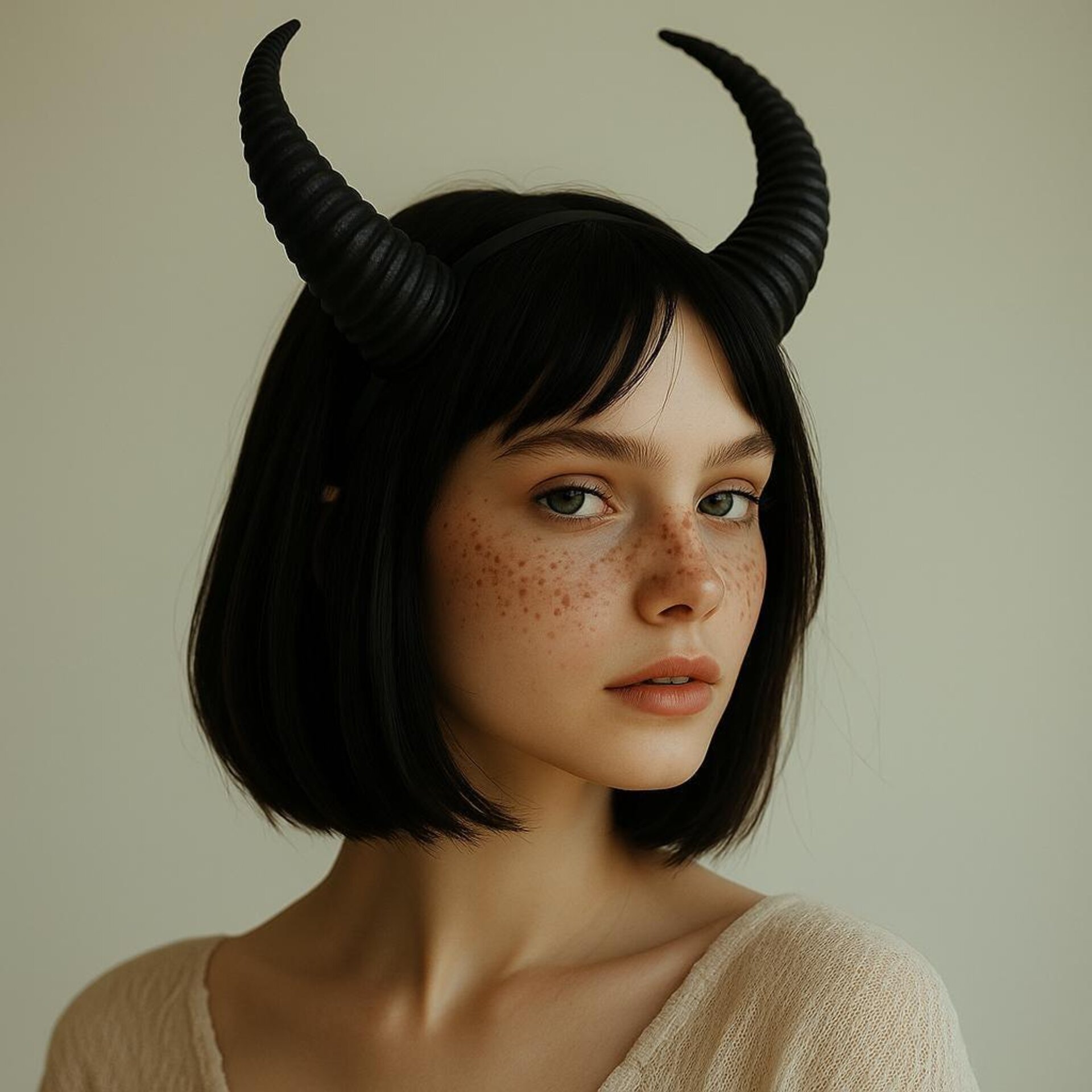 Cornes de Démon Subtiles | Cornes de Cosplay Gothique Imprimées en 3D | Coiffe de Costume Fantastique