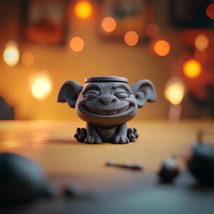 Urne Funéraire Créature Goblincore avec Couvercle | Boîte Souvenir Cendres d'Animal Imprimée en 3D pour Décoration Fantastique et Hommage