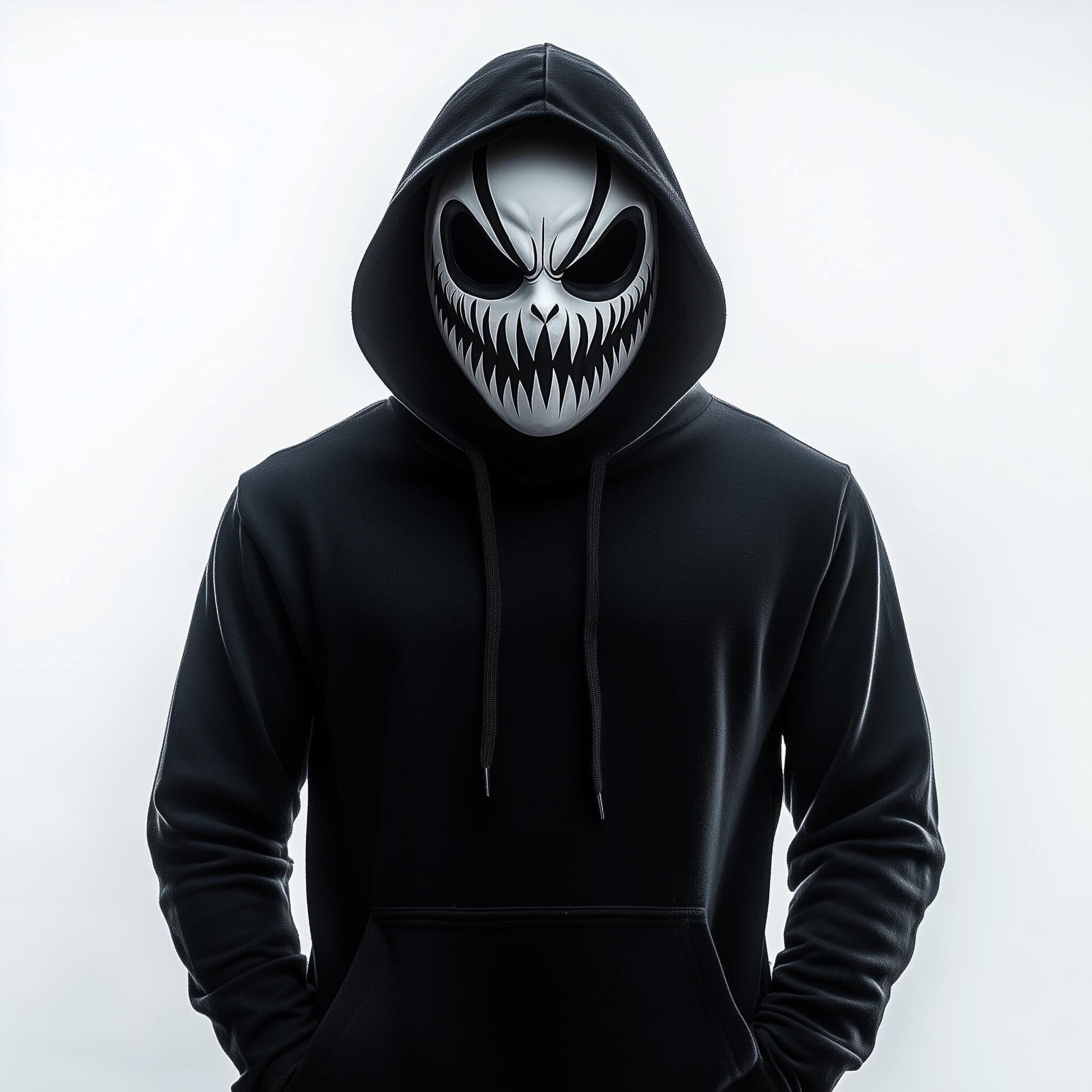 Masque de Démon Ricanant | Masque de Cosplay Horrifique de Méchant Effrayant | Masque de Monstre Cauchemardesque Imprimé en 3D pour Costume d'Halloween