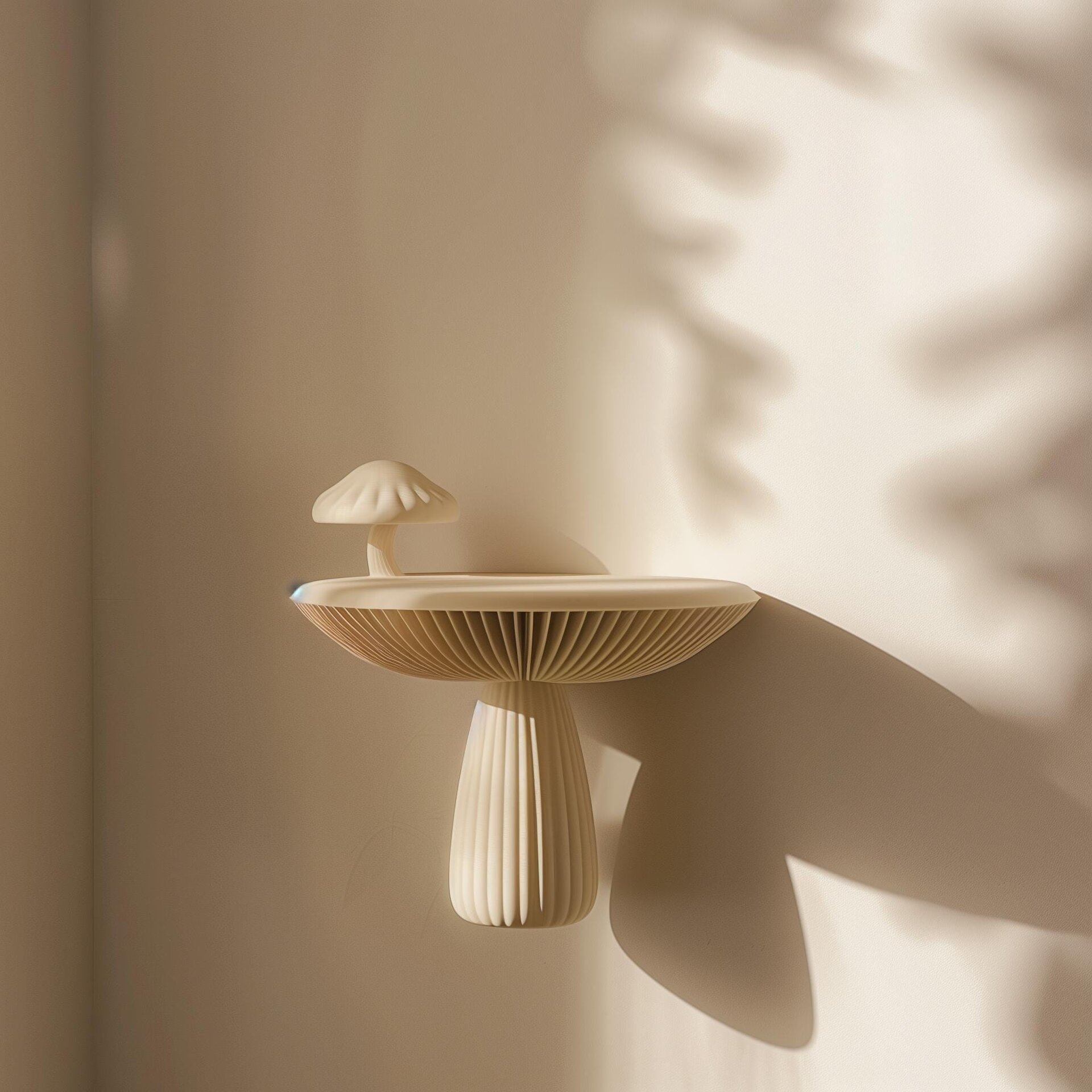 Étagère Murale Champignon Imprimée en 3D | Étagère Flottante Moderne Inspirée de la Nature | Décoration Organique Unique pour la Maison