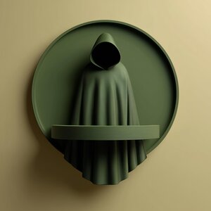 Étagère Murale Silhouette Encapuchonnée Imprimée en 3D | Étagère Décorative Murale Sculpturale Imprimée en 3D | Étagère d'Art Dark Fantasy Minimaliste pour Intérieurs Modernes