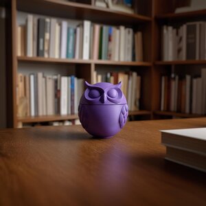 Urne commémorative hibou avec couvercle | Conteneur pour cendres d'animaux imprimé en 3D, décor apaisant pour étagère et hommage