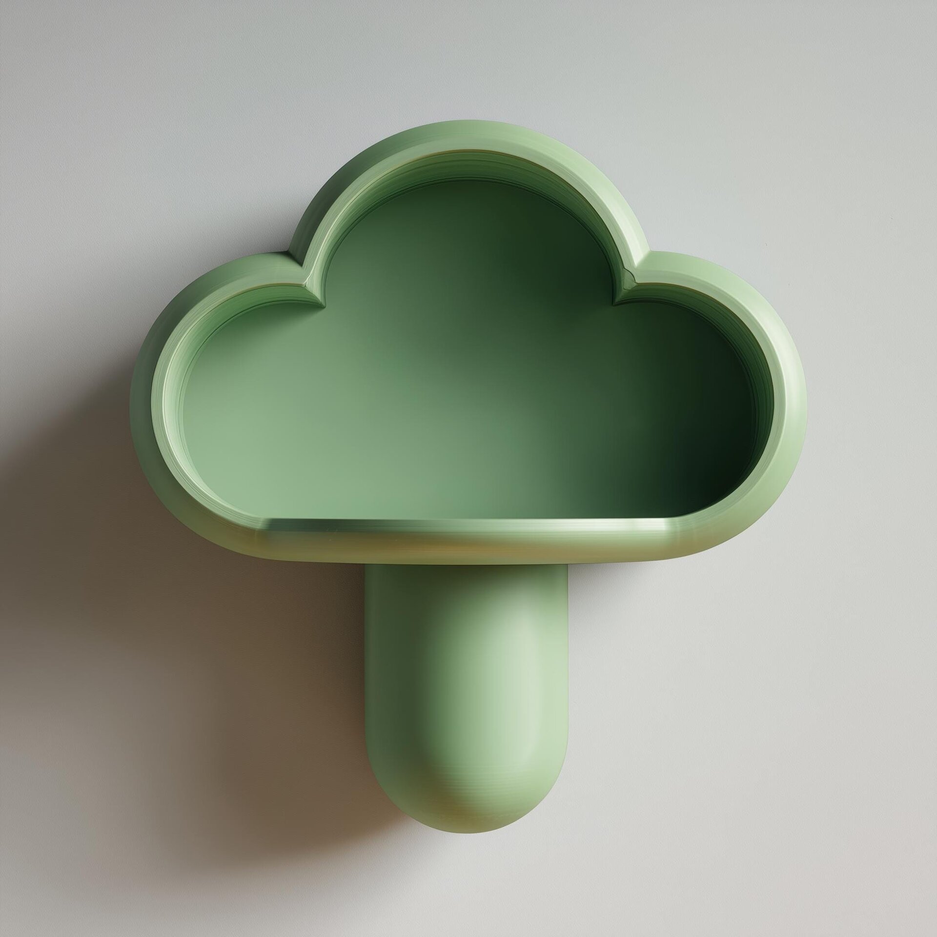 Étagère Murale Nuage | Plateau d'Exposition Flottant Mignon Imprimé en 3D avec Silhouette de Nuage Arrondie | Décor Mural Minimaliste pour Chambre d'Enfant, Entrée et Clés