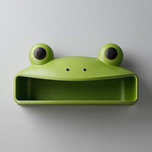 Décor Étagère Murale Grenouille Mignonne | Étagère Animal Kawaii Imprimée en 3D | Accent de Rangement Ludique pour Chambre d'Enfant dans les Intérieurs Modernes Scandinaves