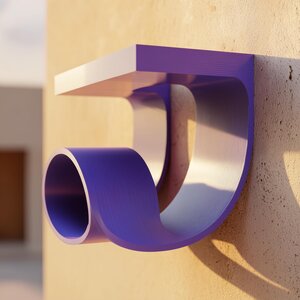 Étagère Boucle Moderne Murale Imprimée en 3D | Étagère Décorative Murale Sculpturale Imprimée en 3D | Étagère d'Art Flottante Minimaliste pour Intérieurs Contemporains