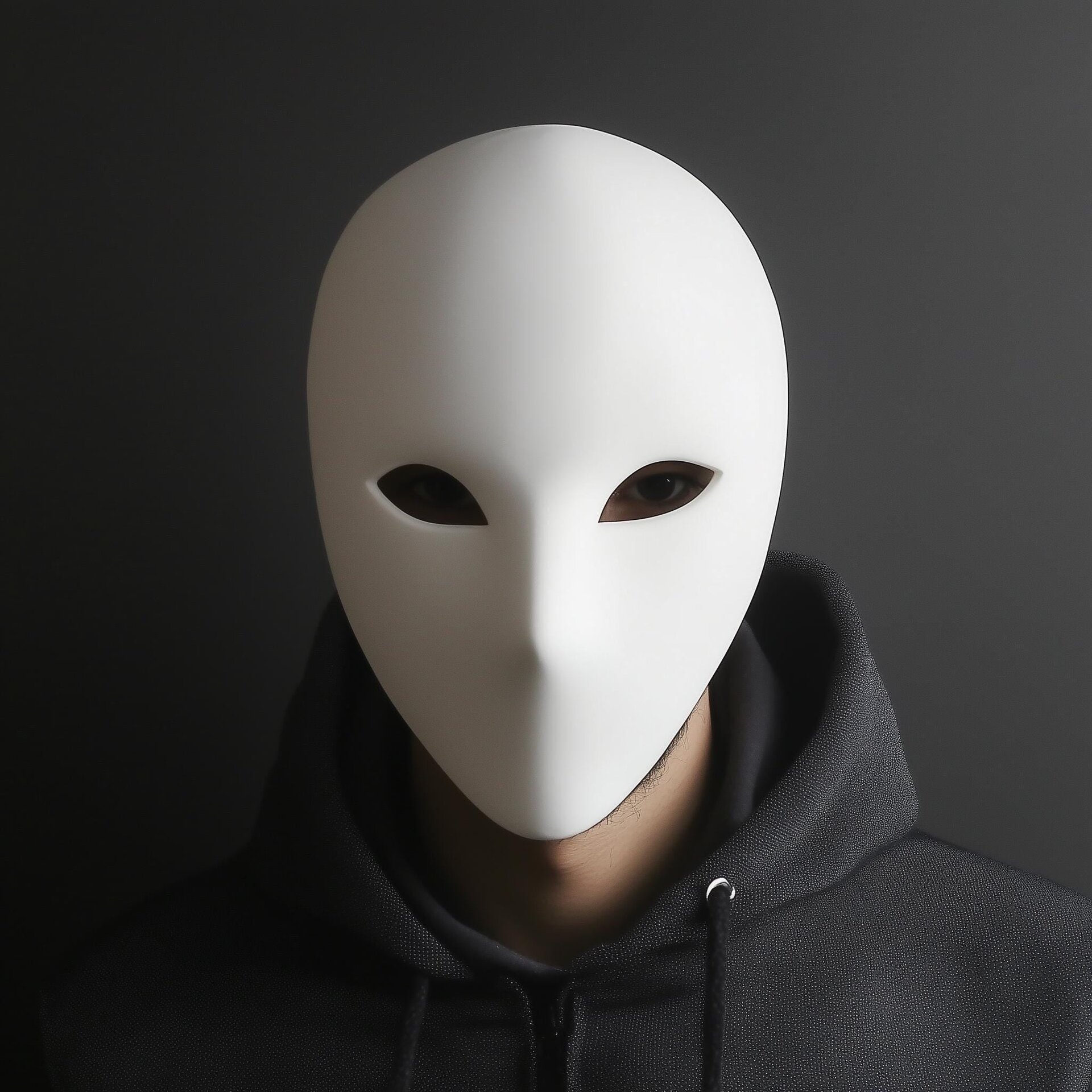 Blank Face Mask | Minimalist Cosplay Mask | White or Colorful Costume Mask