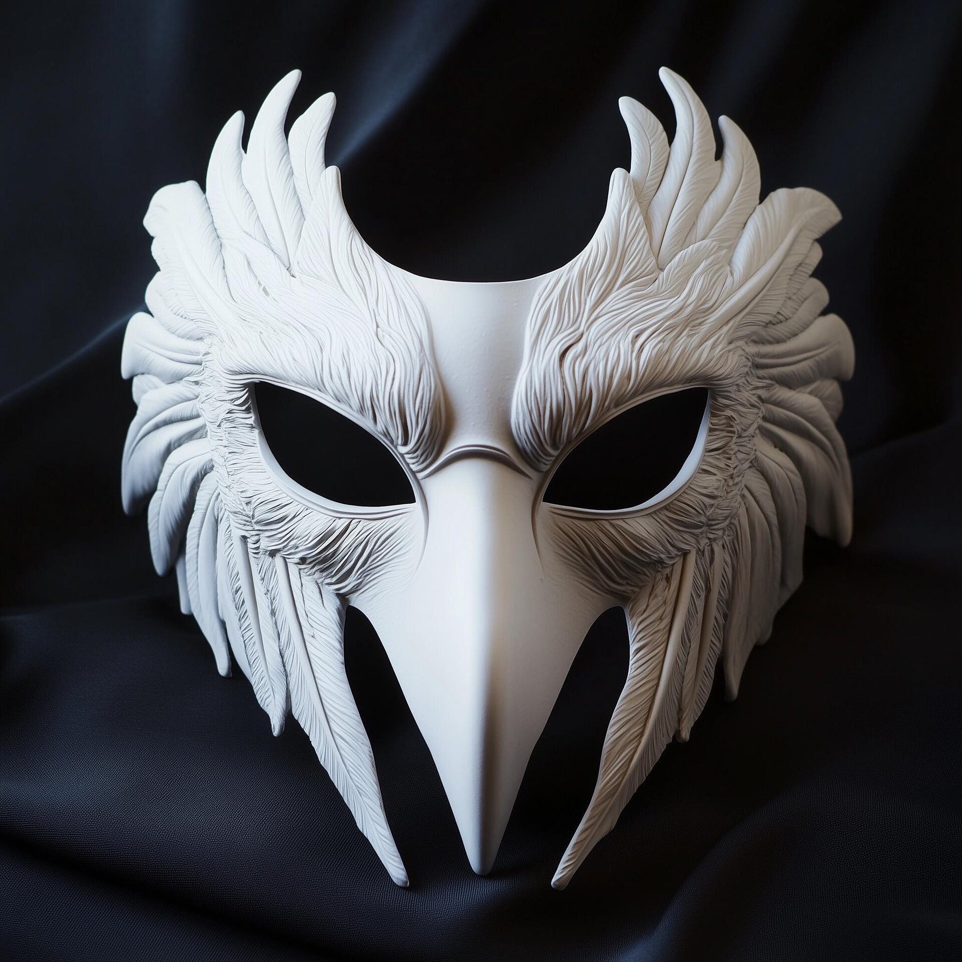 Masque d'oiseau | Masque de corbeau à plumes pour cosplay | Masque de costume d'Halloween