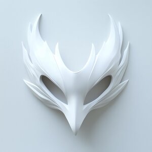 Masque d'Oiseau Imprimé en 3D | Masque Élégant de Médecin de la Peste pour Bal Masqué Fantasy | Masque de Corbeau Mystique
