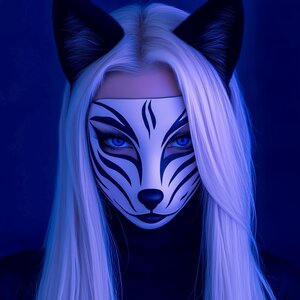 Masque Kitsune imprimé en 3D | Masque d'esprit renard japonais | Masque de cosplay Yokai