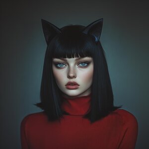 Serre-tête Oreilles de Chat | Coiffe Oreilles de Chat Imprimée en 3D | Oreilles de Cosplay Gothique