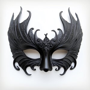 Masque de Bal Masqué Gothique Imprimé en 3D | Masque de Costume Dark Fantasy, Demi-Masque Vénitien | Masque Cosplay