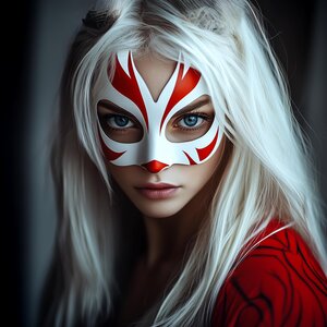 Masque Cosplay Esprit Renard Folklore Japonais | Masque Costume Anime Blanc et Rouge | Masque de Festival Fantasy