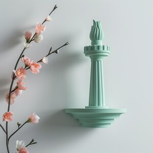 Décor Mural Torche de la Liberté Imprimé en 3D | Design Moderne Minimaliste Inspiré de la Statue | Accent Contemporain Unique pour Intérieurs Créatifs
