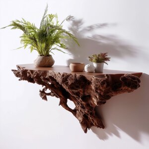 Étagère Murale Racine d’Arbre | Étagère Flottante pour Plantes | Décoration Murale Organique Imprimée en 3D