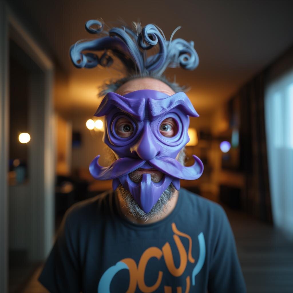 Masque de personnage fantastique imprimé en 3D | Accessoire de costume théâtral