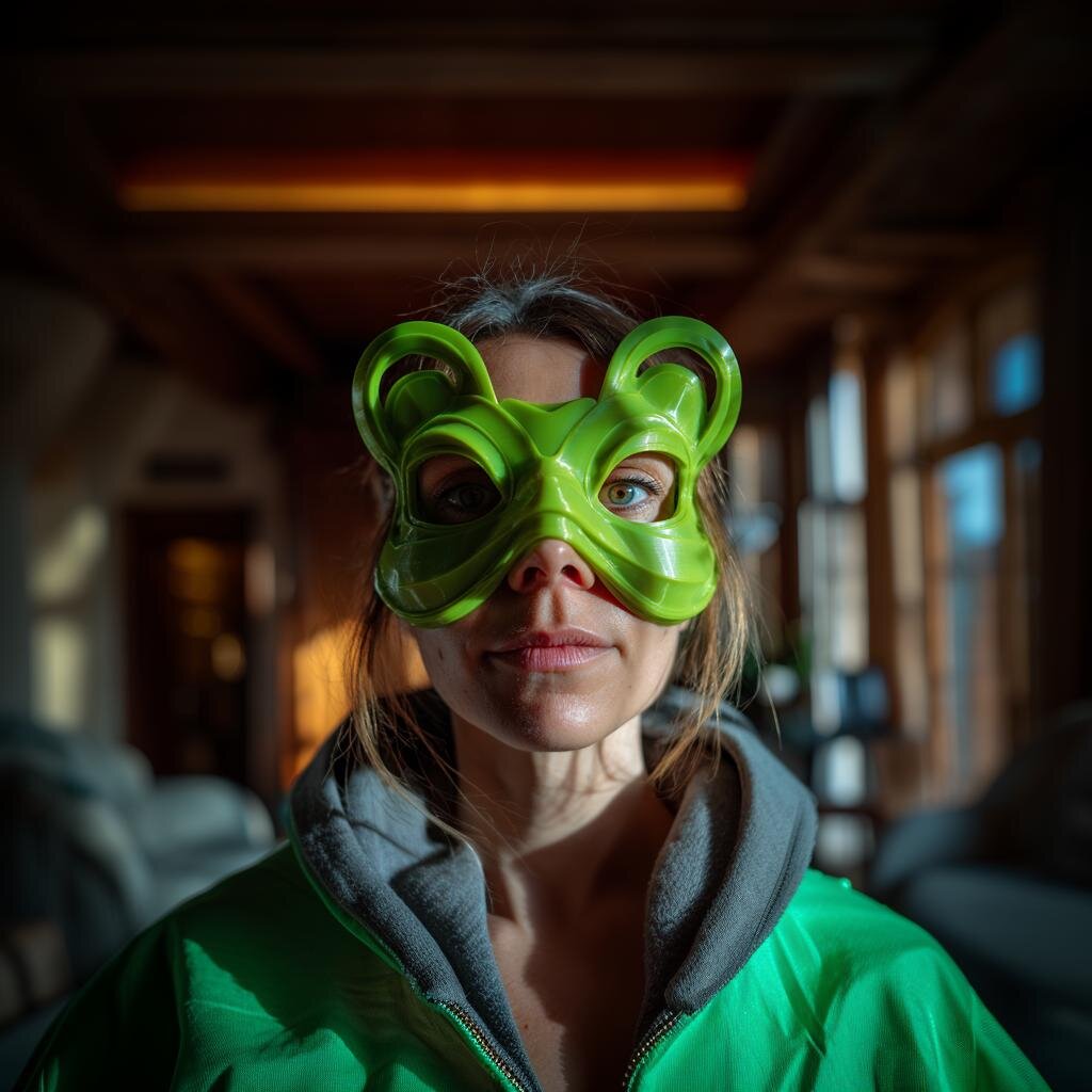 Demi-masque d'esprit des bois imprimé en 3D | Costume Goblincore