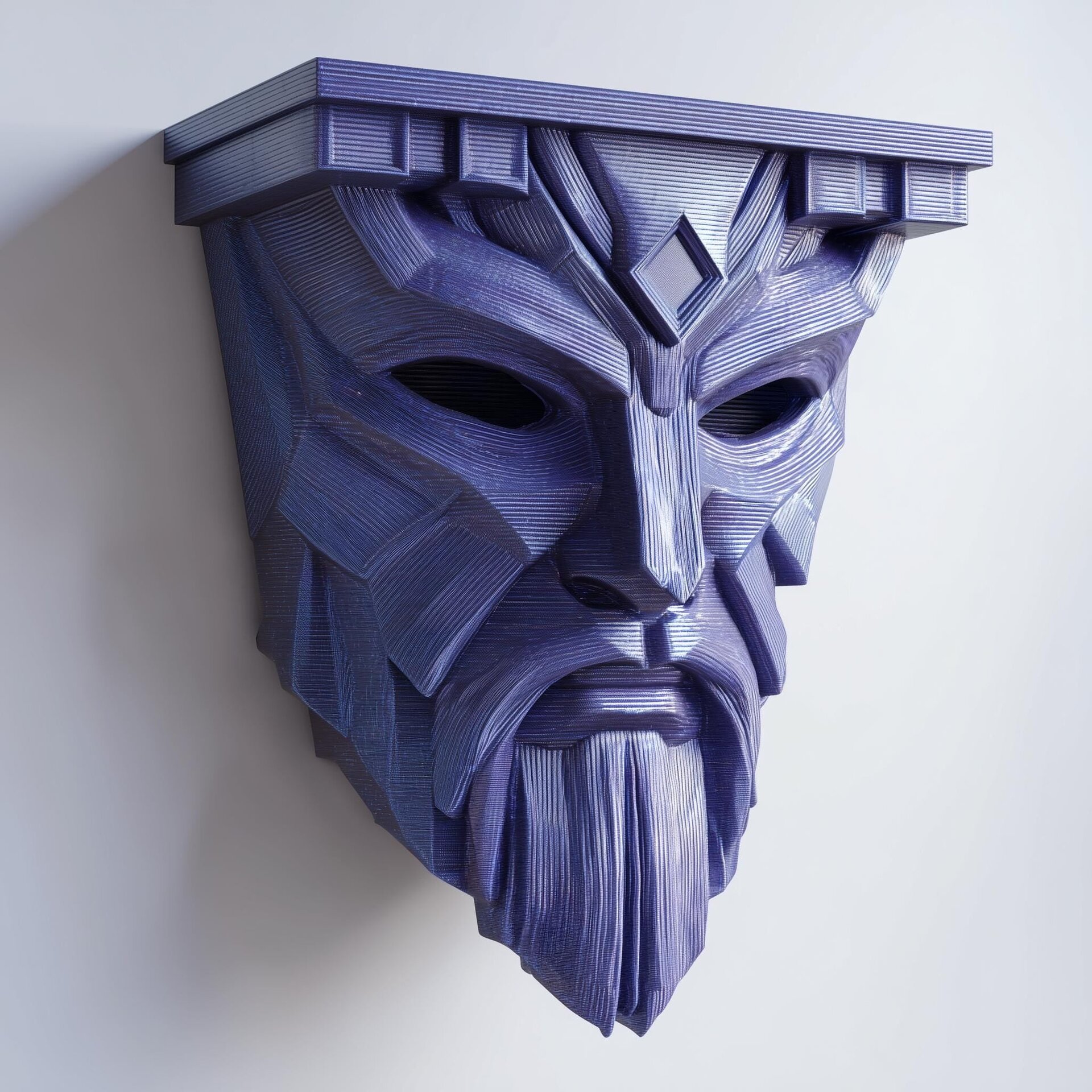 Étagère murale à masque de gardien imprimée en 3D